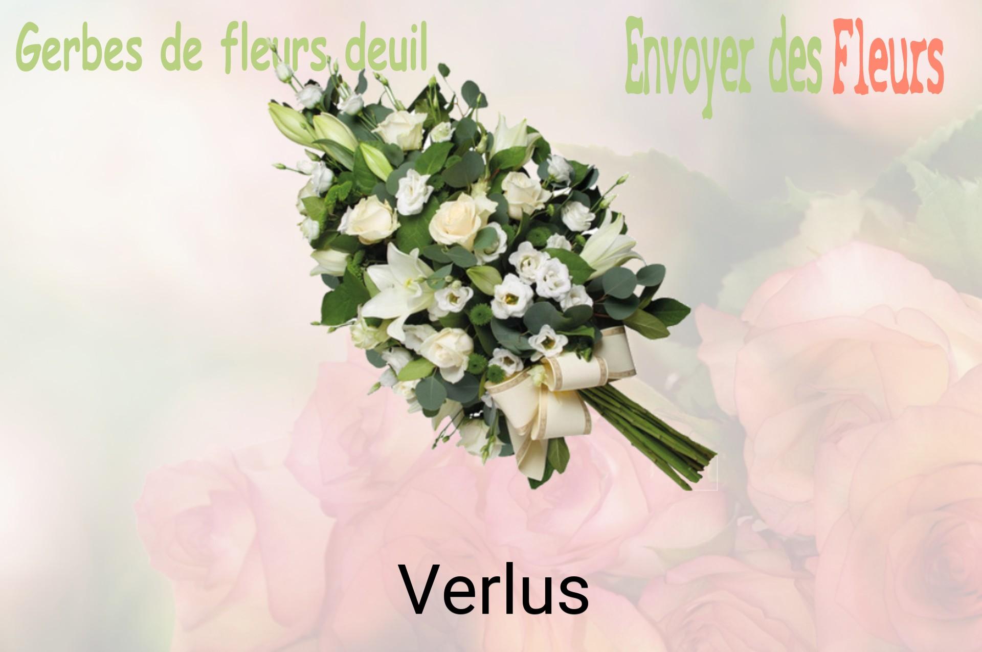 Gerbe de fleurs de deuil livrée à Verlus